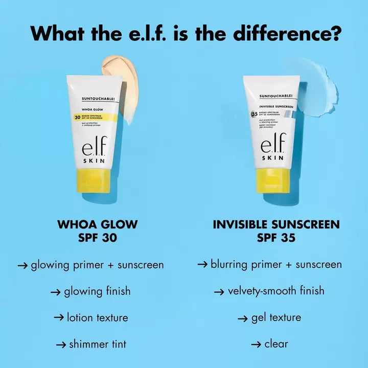 Protector solar Whoa Glow de amplio espectro SPF 30 ELF