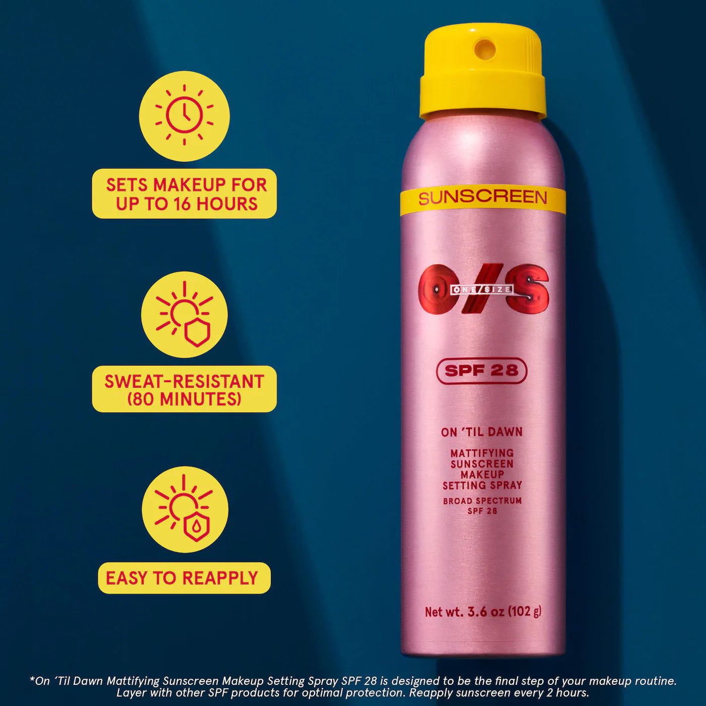 ONE/SIZE by Patrick Starrr On 'Til Dawn Mattifying Sunscreen Makeup Setting Spray SPF 28