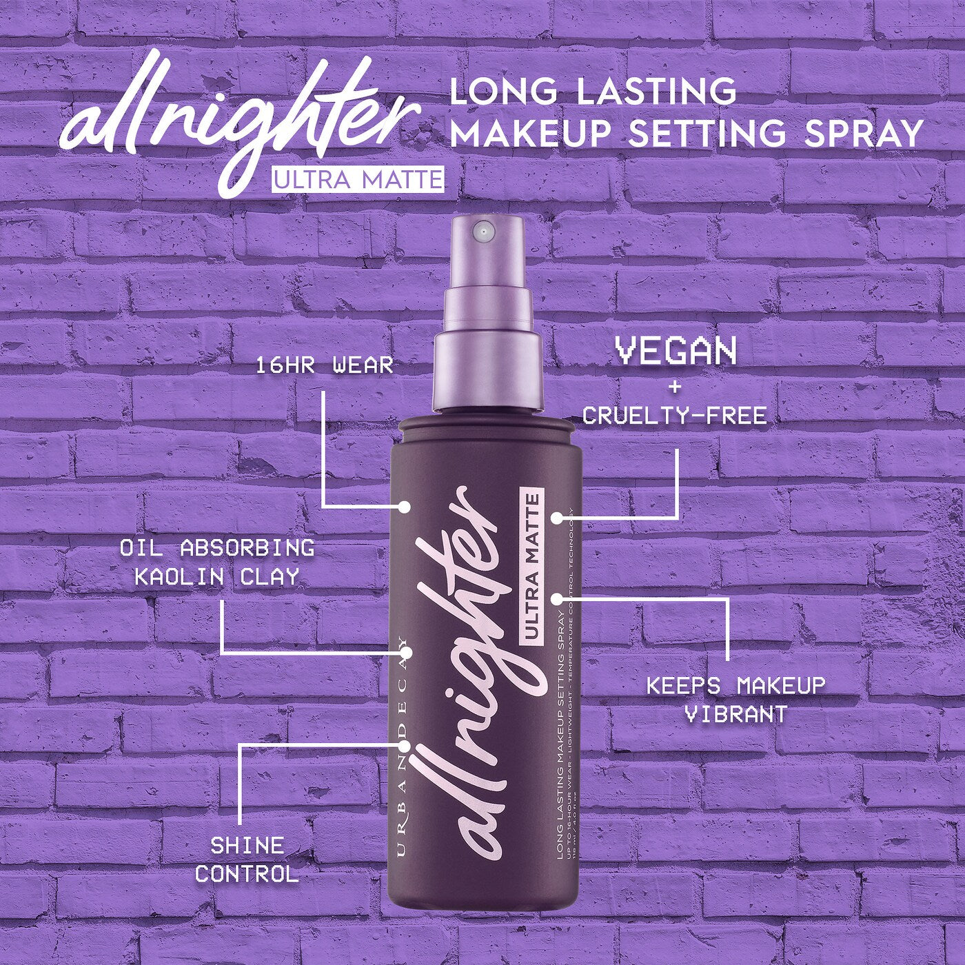 All Nighter spray Fijador de Maquillaje Ultra Mate URBANDECAY