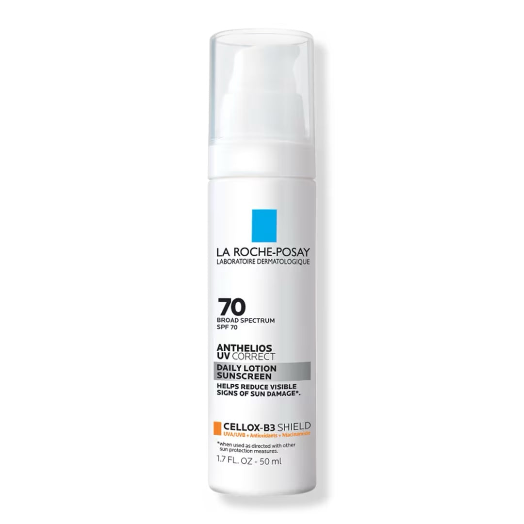 La Roche Posay Protector solar facial de uso diario Anthelios UV Correct SPF 70 con niacinamida