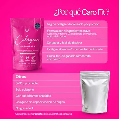 CARO FIT | Colágeno Hidrolizado Premium Sin Sabor