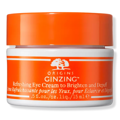 Crema para ojos con vitamina C y niacinamida Ginzing para iluminar y deshinchar ORGINS