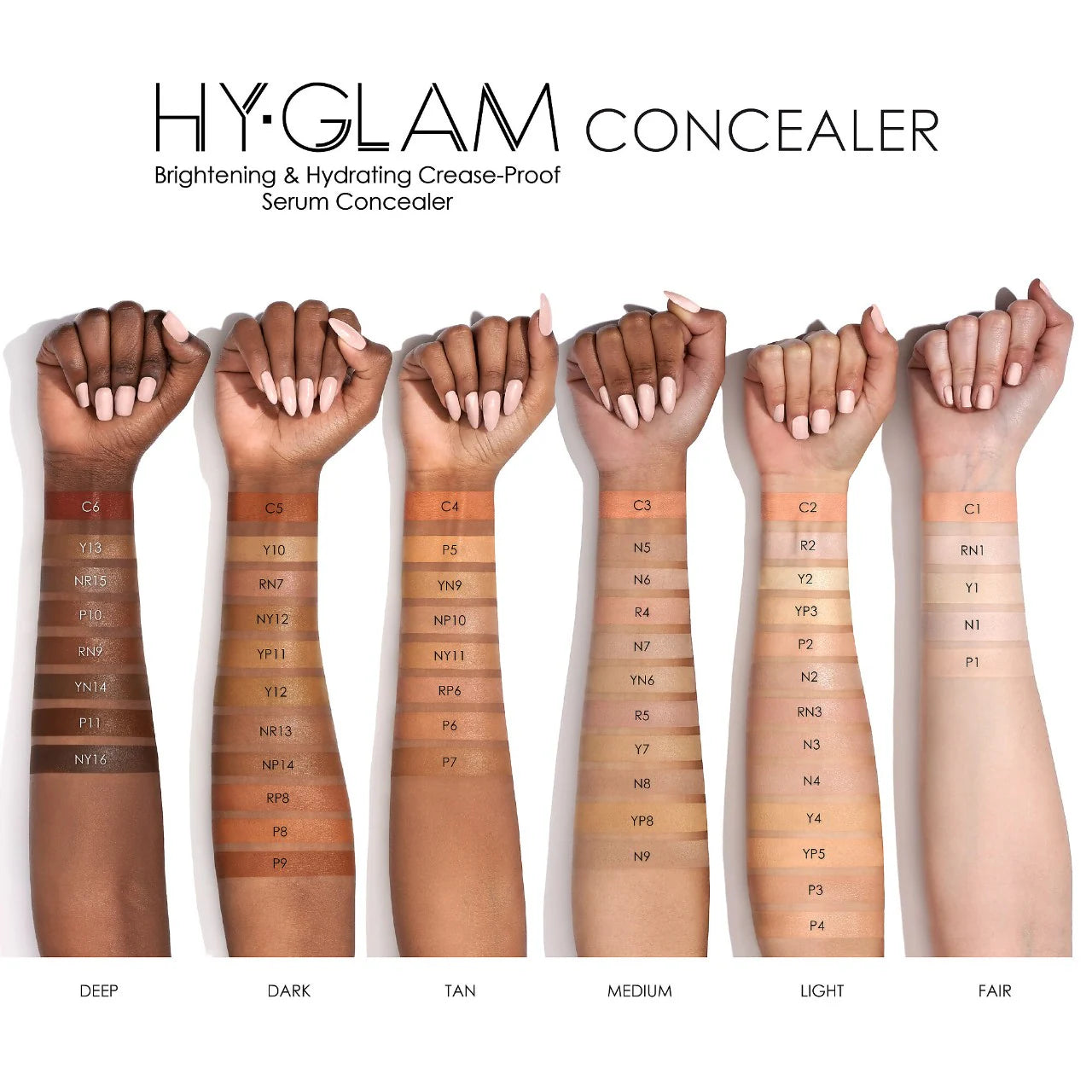 NATASHA DENONA  Hy-Glam Brightening & Hydrating Medium to Full Coverage Crease Proof Serum Concealer