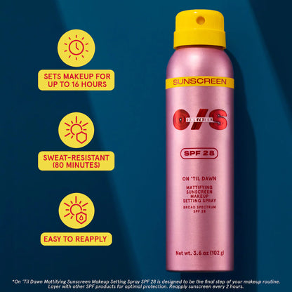 ONE/SIZE by Patrick Starrr  On 'Til Dawn Mattifying Sunscreen Makeup Setting Spray SPF 28