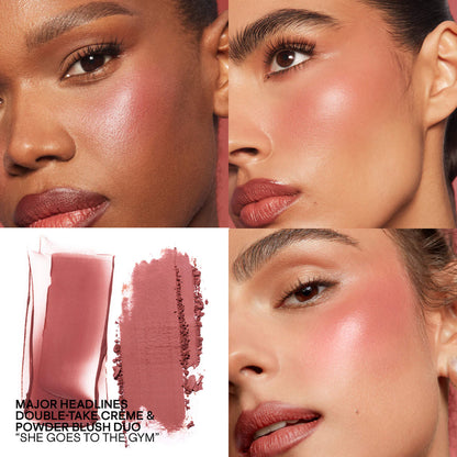 PATRICK TA  Mini Major Headlines Double-Take Crème & Powder Blush Duo